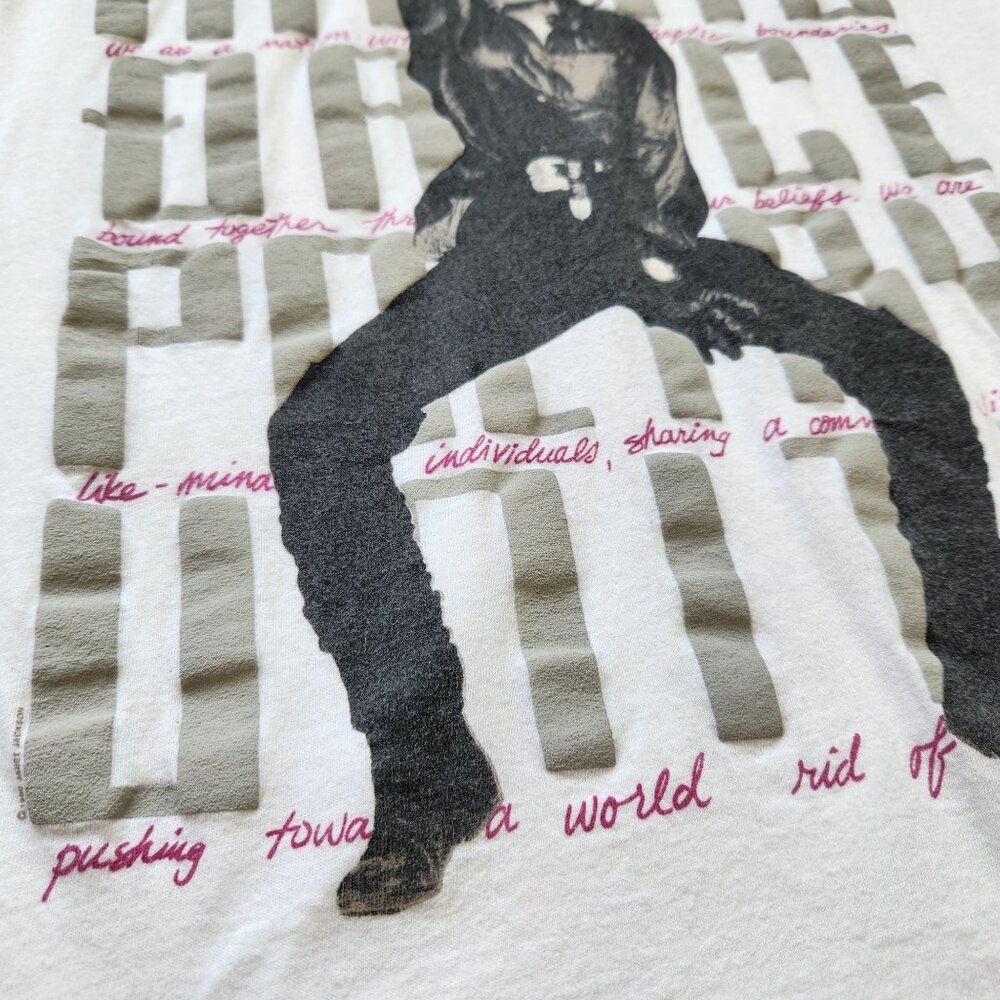 RARE Janet Jackson Rhythm Nation 1990 World Tour Vintage Tee Screen Stars Band - Picture 6 of 13